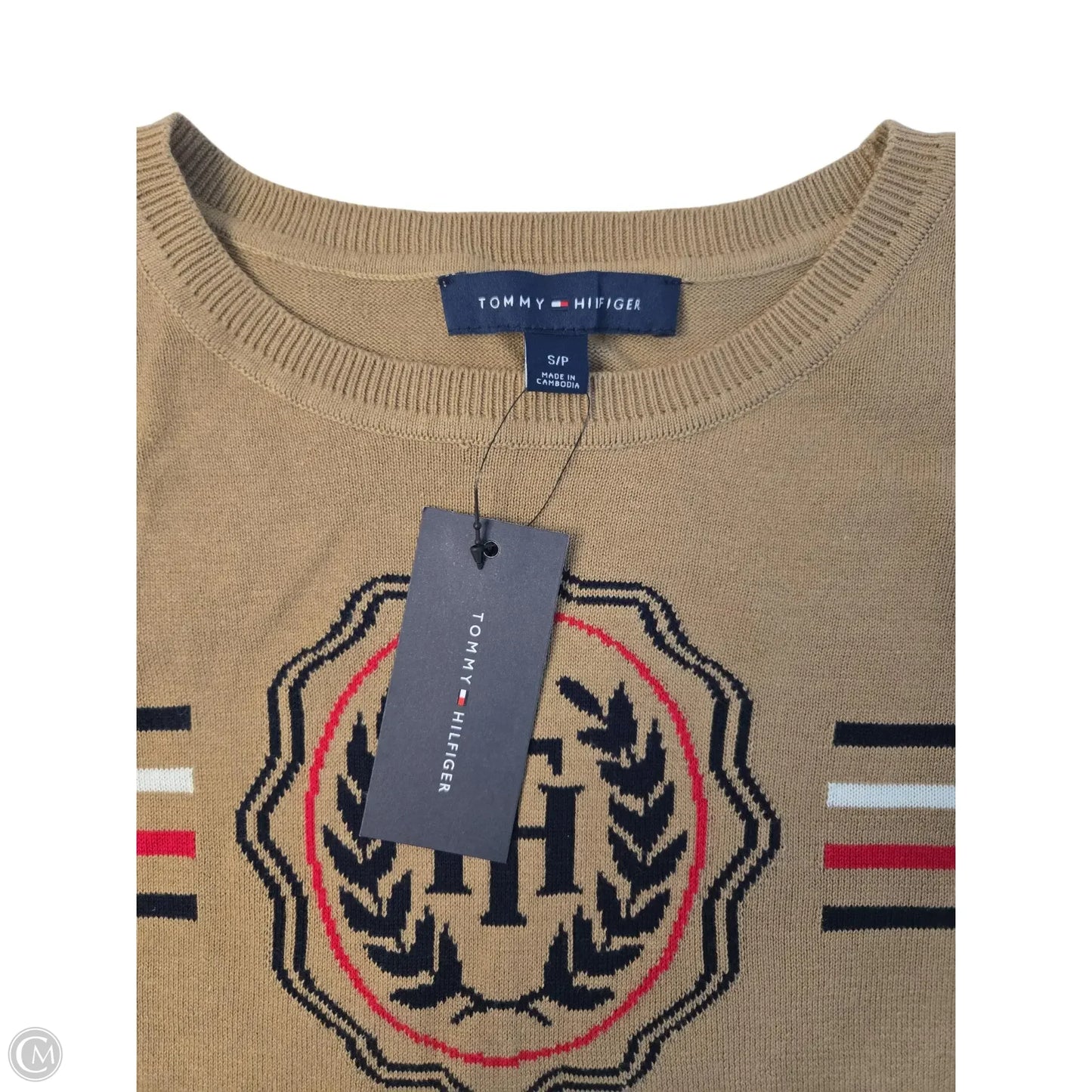 Top Long Sleeve Basic By Tommy Hilfiger In Tan, Size: S