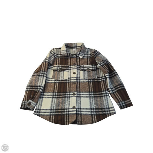Jacket Shirt By Lascana In Plaid Pattern, Size: 8