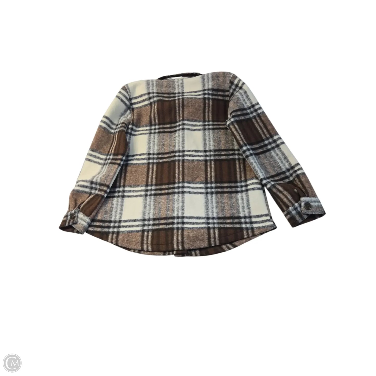 Jacket Shirt By Lascana In Plaid Pattern, Size: 8