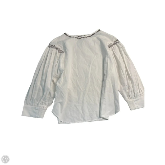 Top Long Sleeve Basic By Madewell In White, Size: L