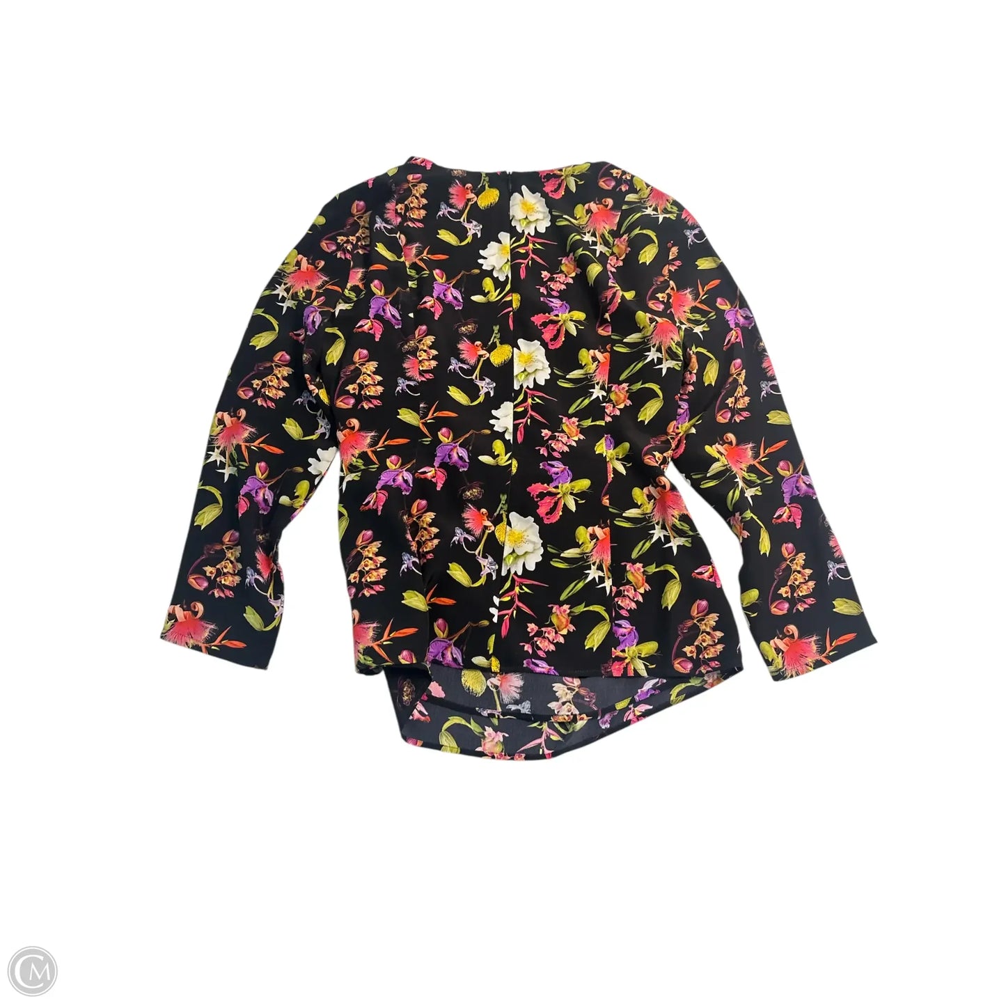 Top Long Sleeve Designer By Escada In Floral Print, Size: S