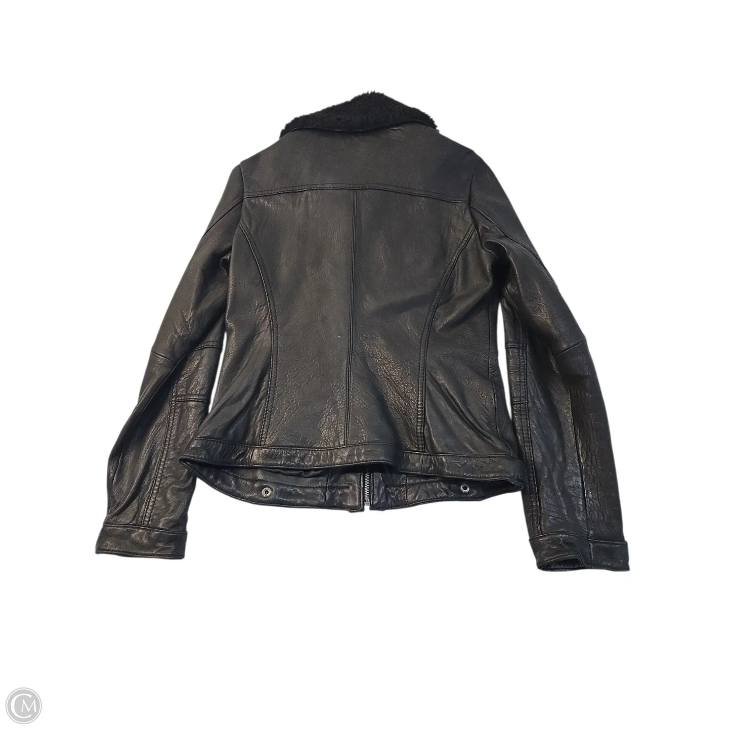 Jacket Leather By Michael By Michael Kors In Black, Size: M