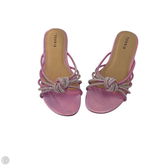 Sandals Flats By Torrid In Pink, Size: 8.5