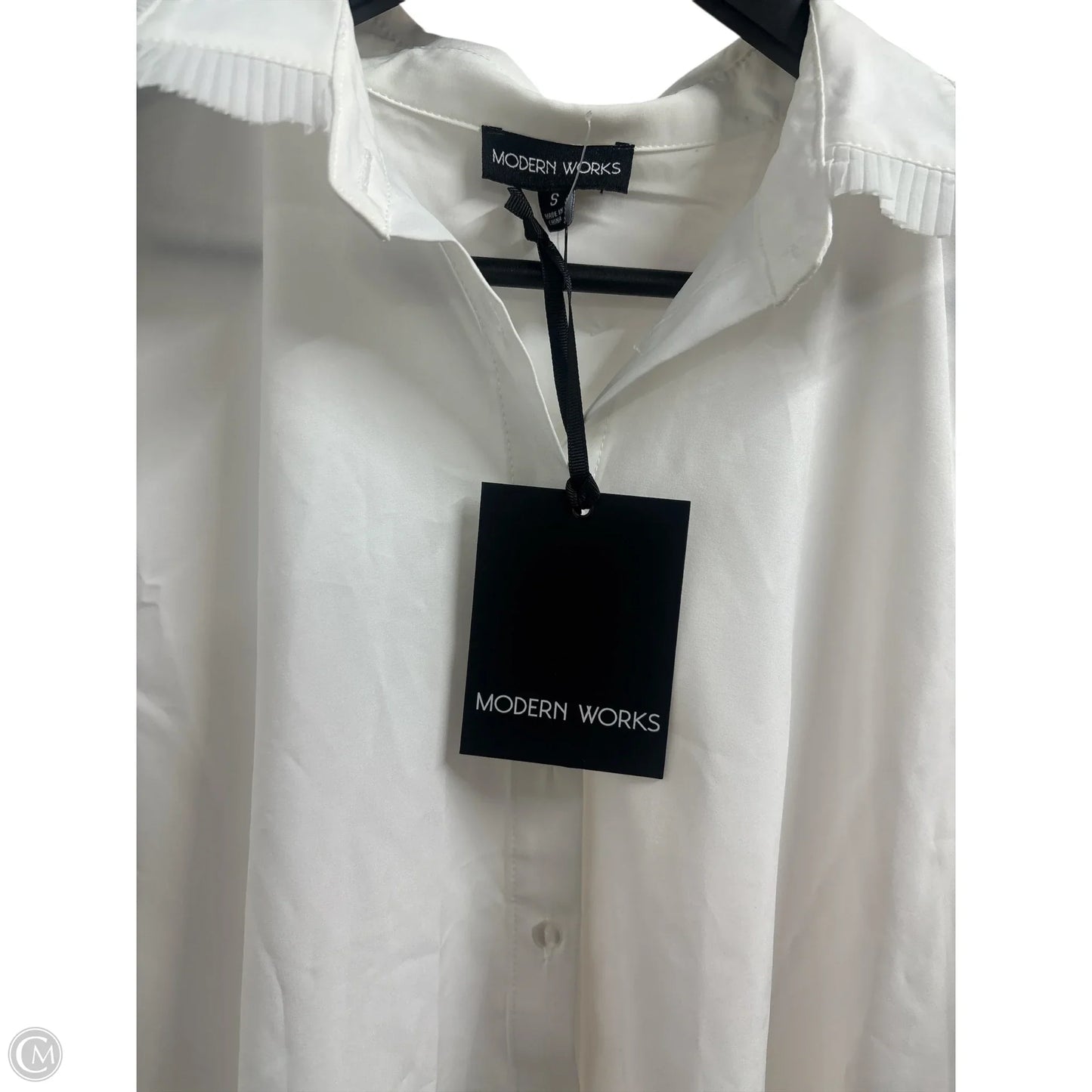 Top Long Sleeve Basic By Modern Works In White, Size: S