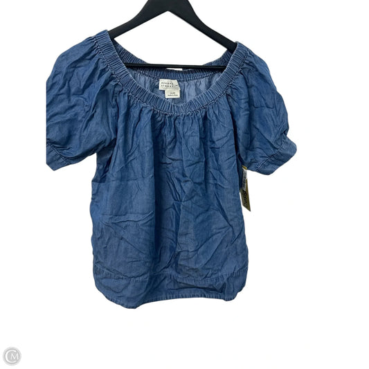 Top Short Sleeve Designer By Kate Spade In Blue, Size: Xs