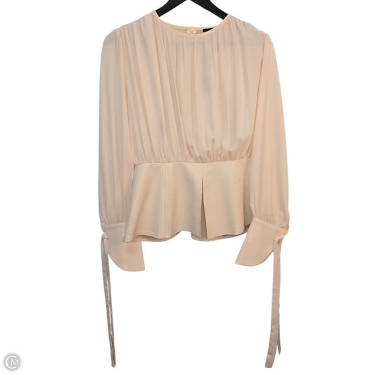 Top Long Sleeve Basic By Gracia In Cream, Size: L