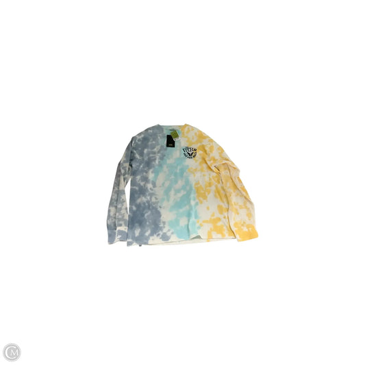 Top Long Sleeve Basic By Vans In Tie Dye Print, Size: L