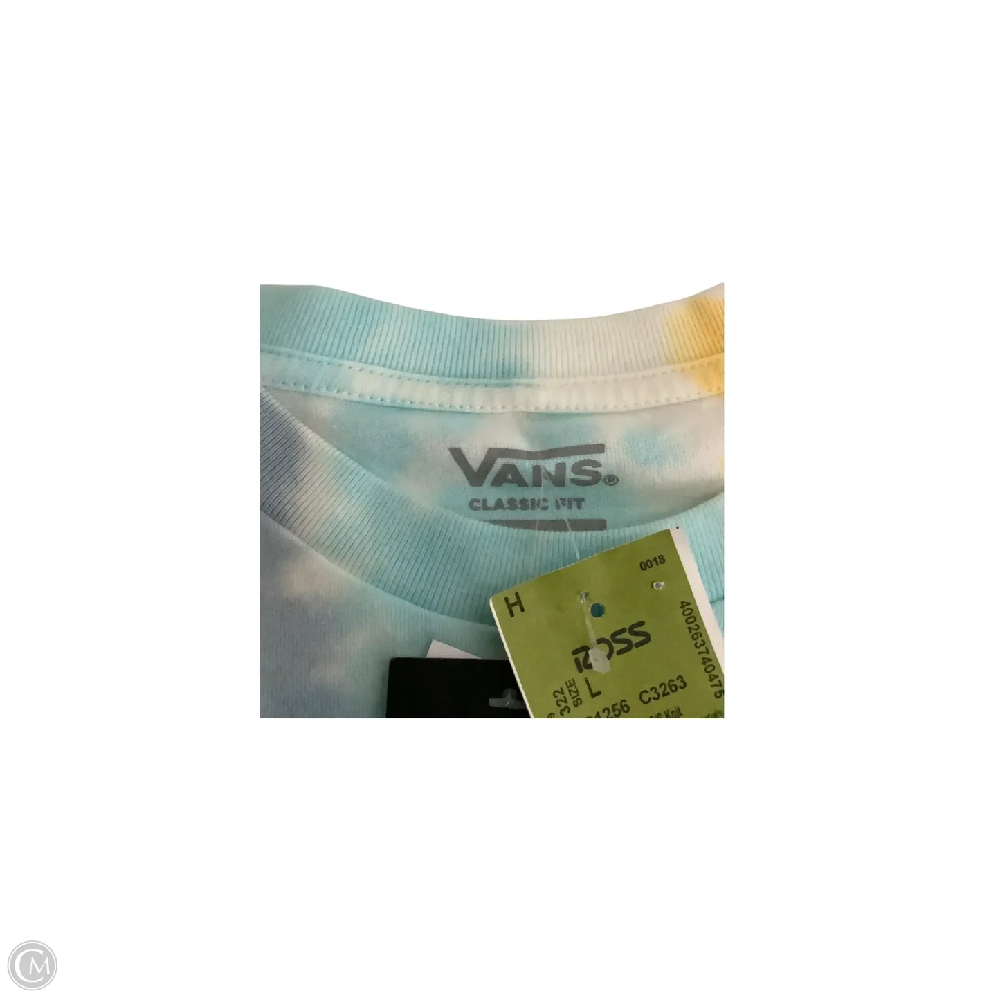 Top Long Sleeve Basic By Vans In Tie Dye Print, Size: L