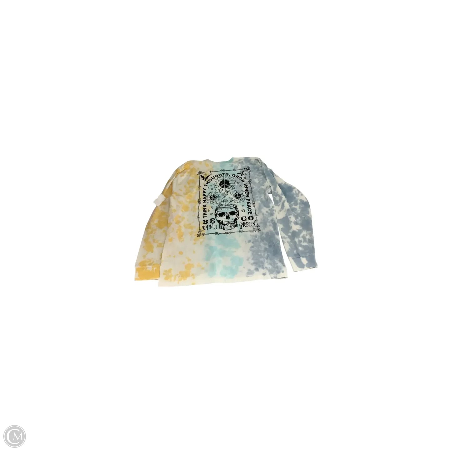 Top Long Sleeve Basic By Vans In Tie Dye Print, Size: L