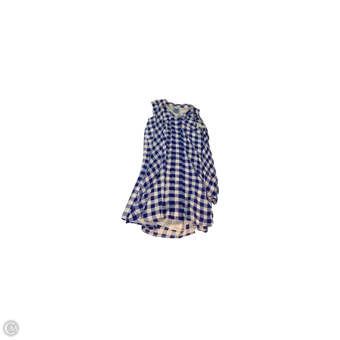 Dress Casual Midi By Cece In Blue & White, Size: 4
