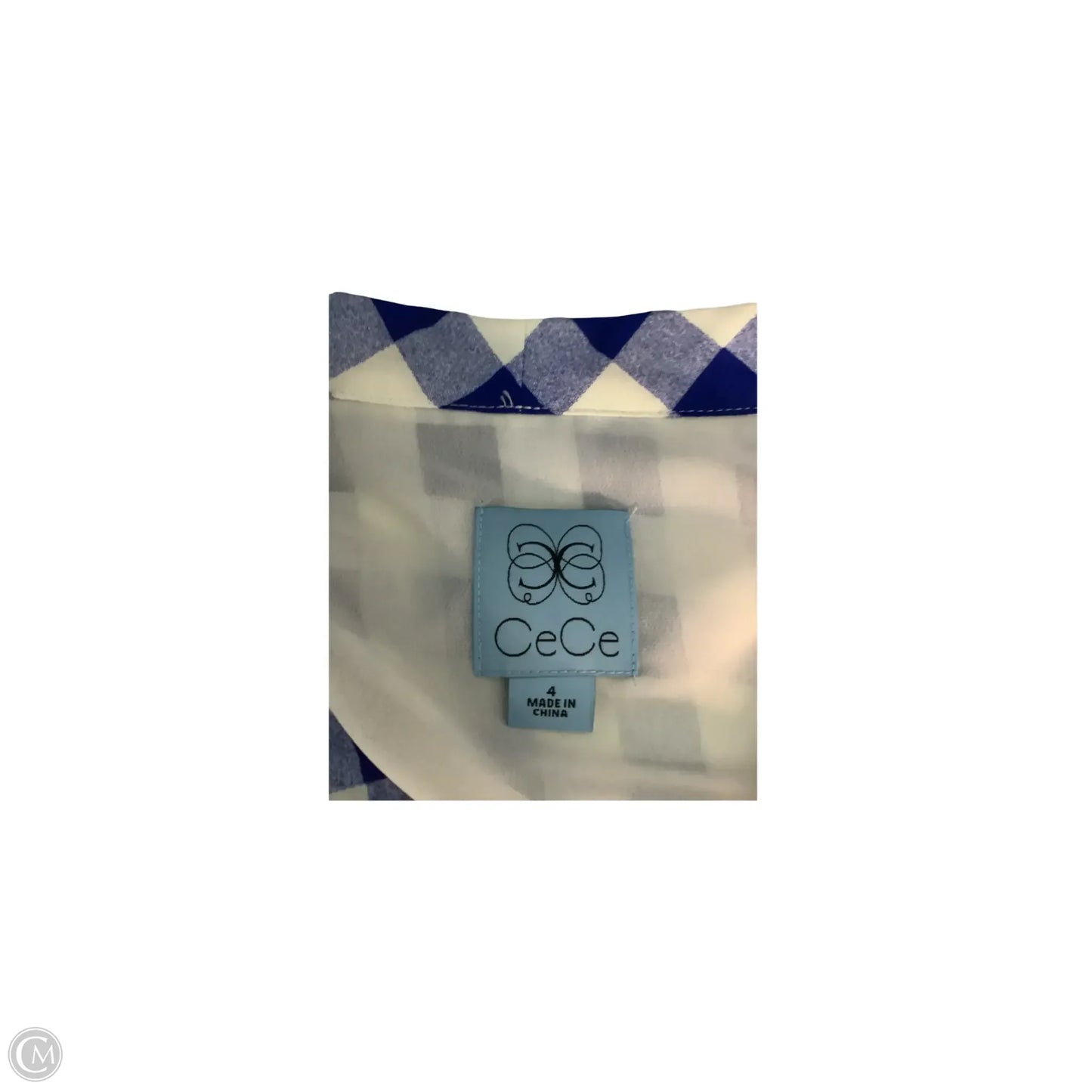 Dress Casual Midi By Cece In Blue & White, Size: 4