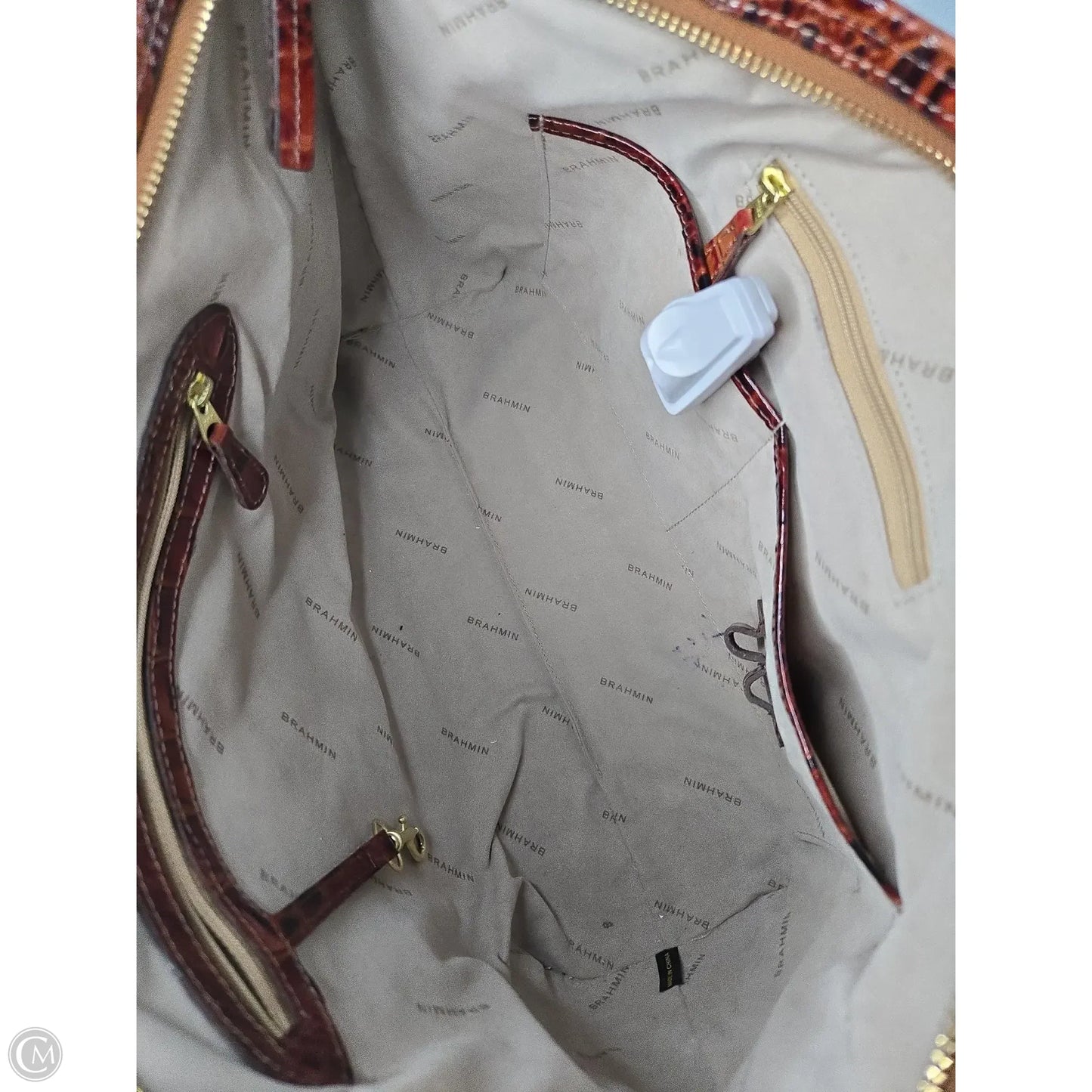 Handbag Designer By Brahmin, Size: Large