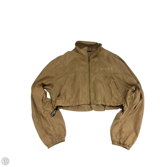 Jacket Windbreaker By Clothes Mentor In Gold, Size: M