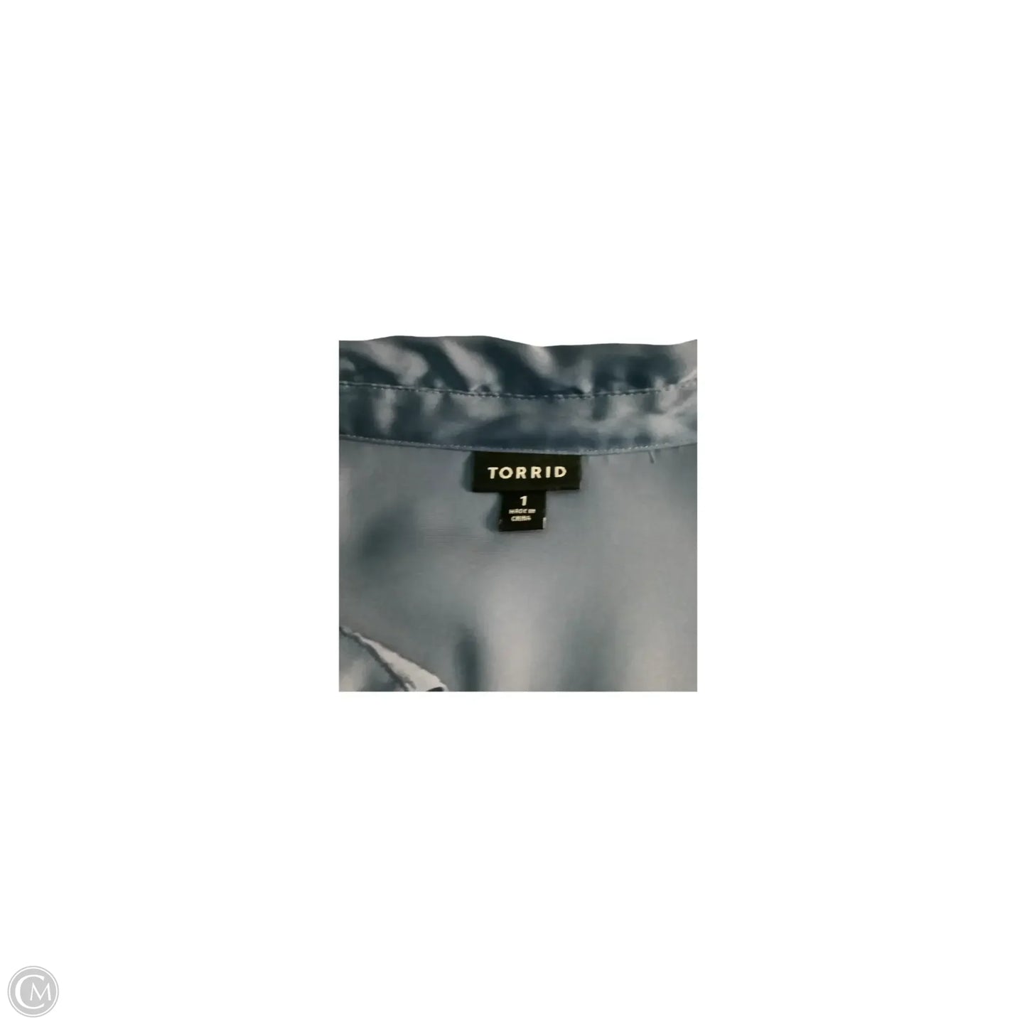 Top Long Sleeve Basic By Torrid In Blue, Size: 1x