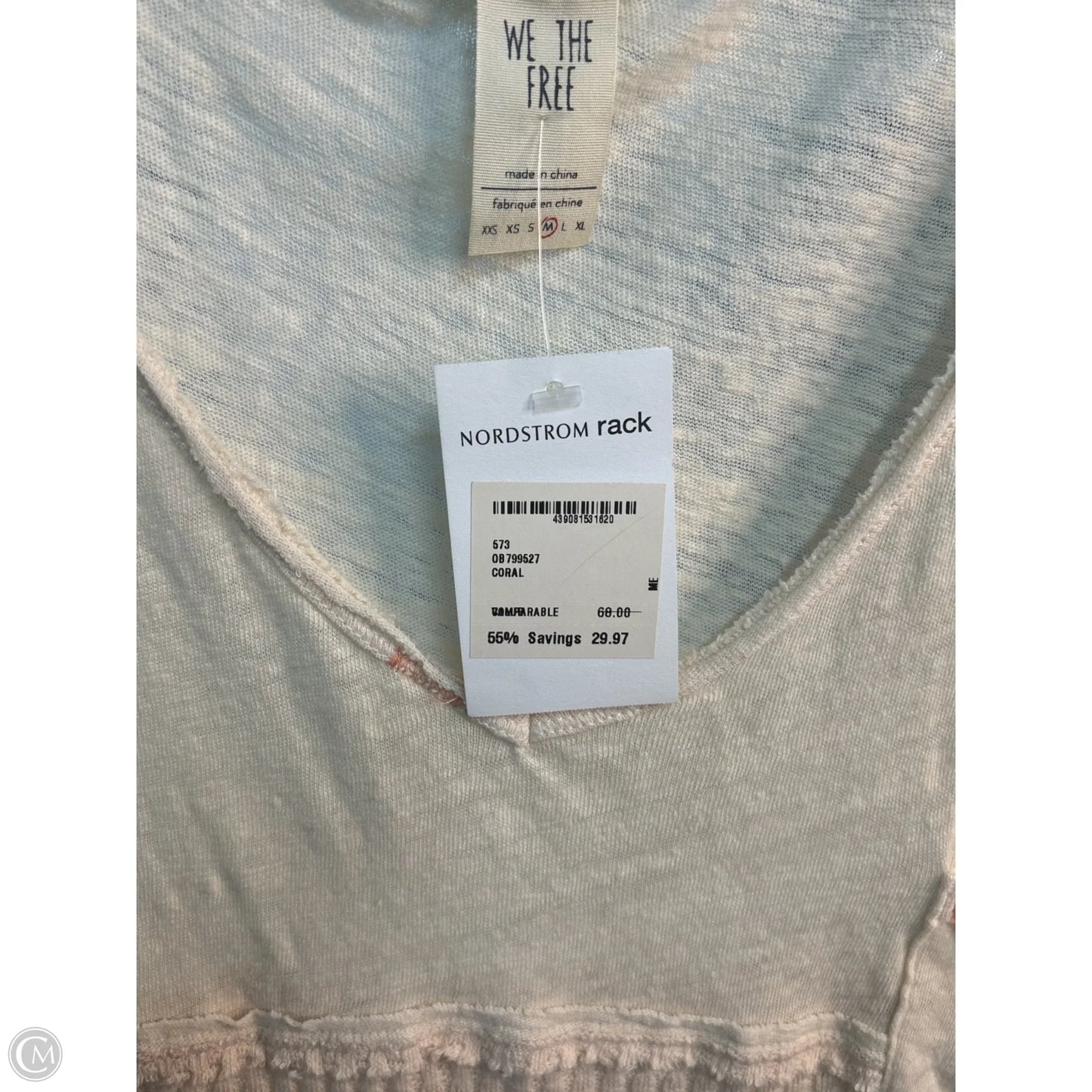 Top Short Sleeve Basic By We The Free In Cream, Size: M