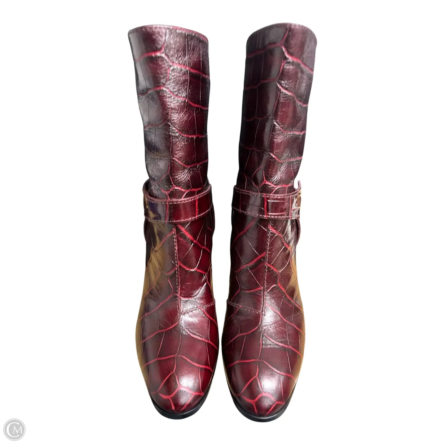 Boots Luxury Designer By Givenchy In Maroon, Size: 9