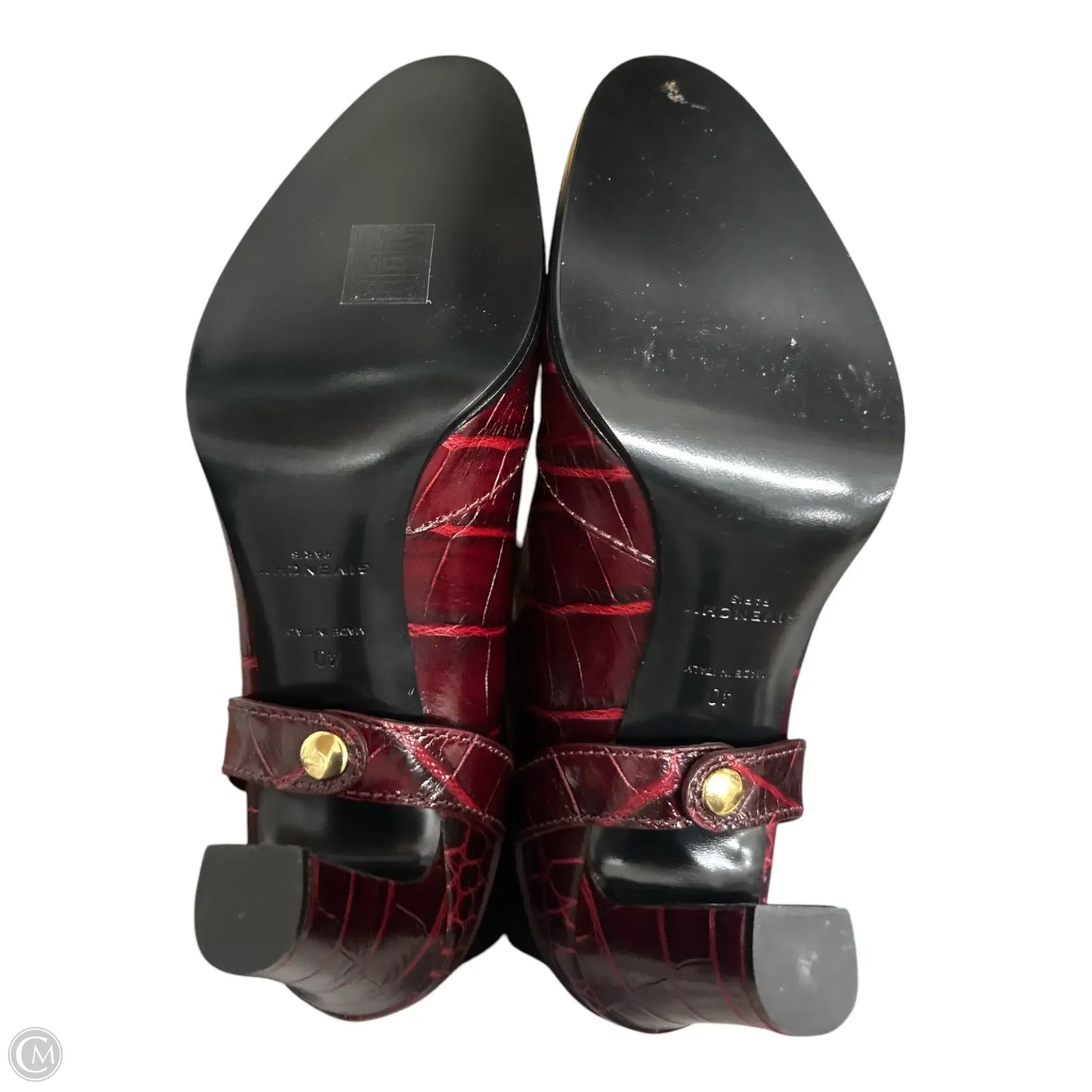 Boots Luxury Designer By Givenchy In Maroon, Size: 9