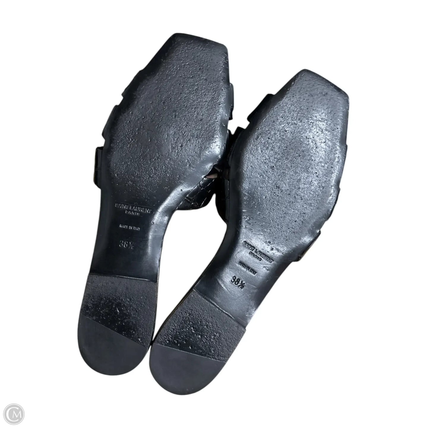 Sandals Luxury Designer By Yves Saint Laurent In Black