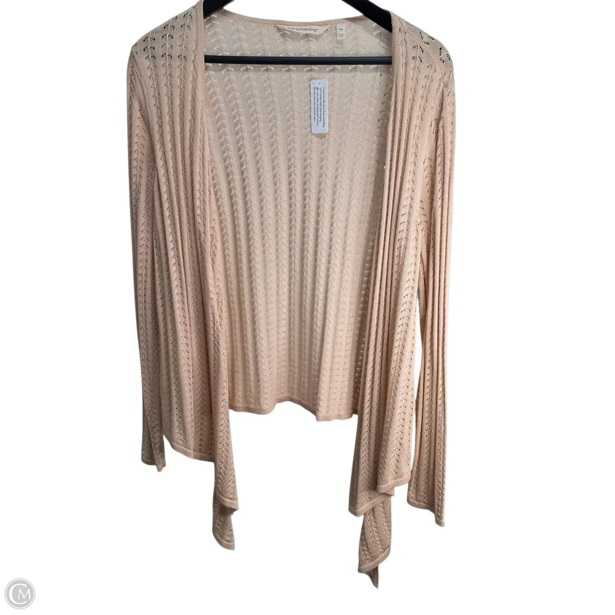 Top Long Sleeve Basic By Soft Surroundings In TAN, Size: S