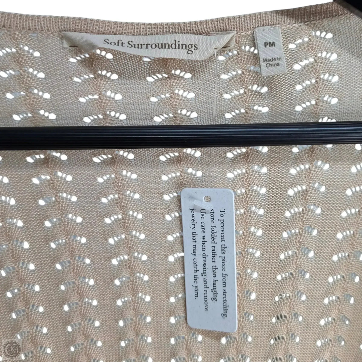 Top Long Sleeve Basic By Soft Surroundings In TAN, Size: S