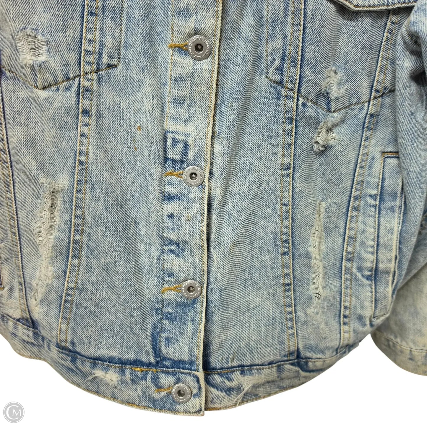 Jacket Denim By Highway In Blue, Size: Xl