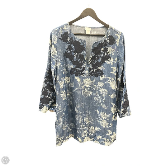 Tunic Long Sleeve By Chicos In Blue, Size: M