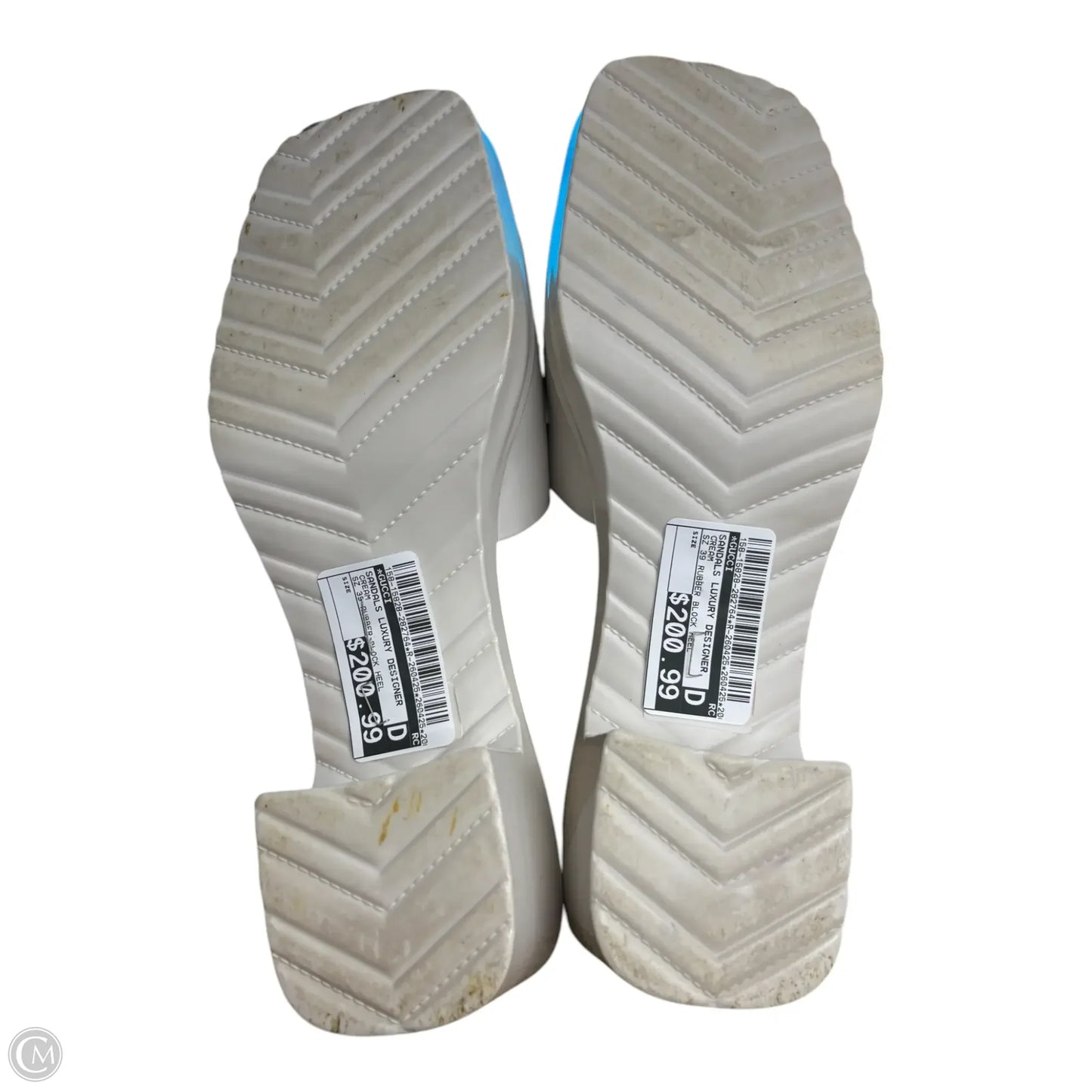 Sandals Luxury Designer By Gucci In Cream