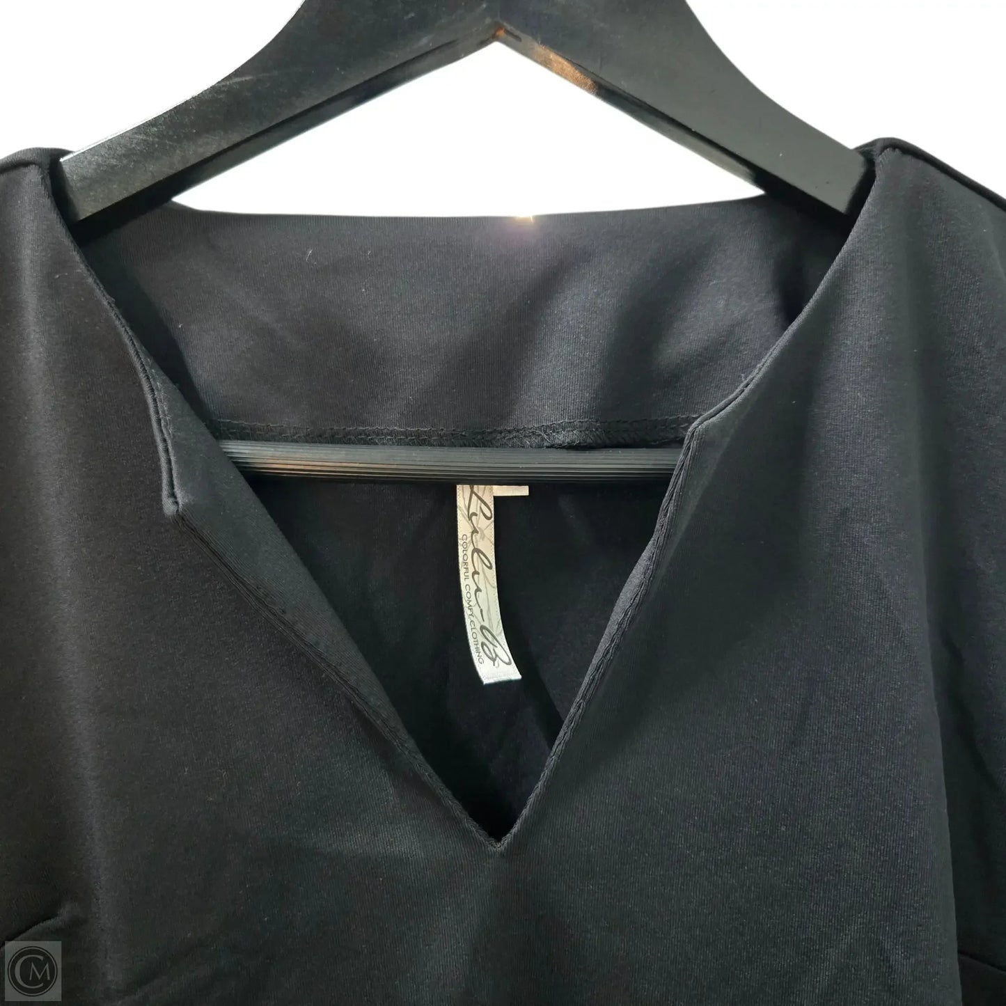 Top Short Sleeve Basic By Lulu B In Black, Size: Xs