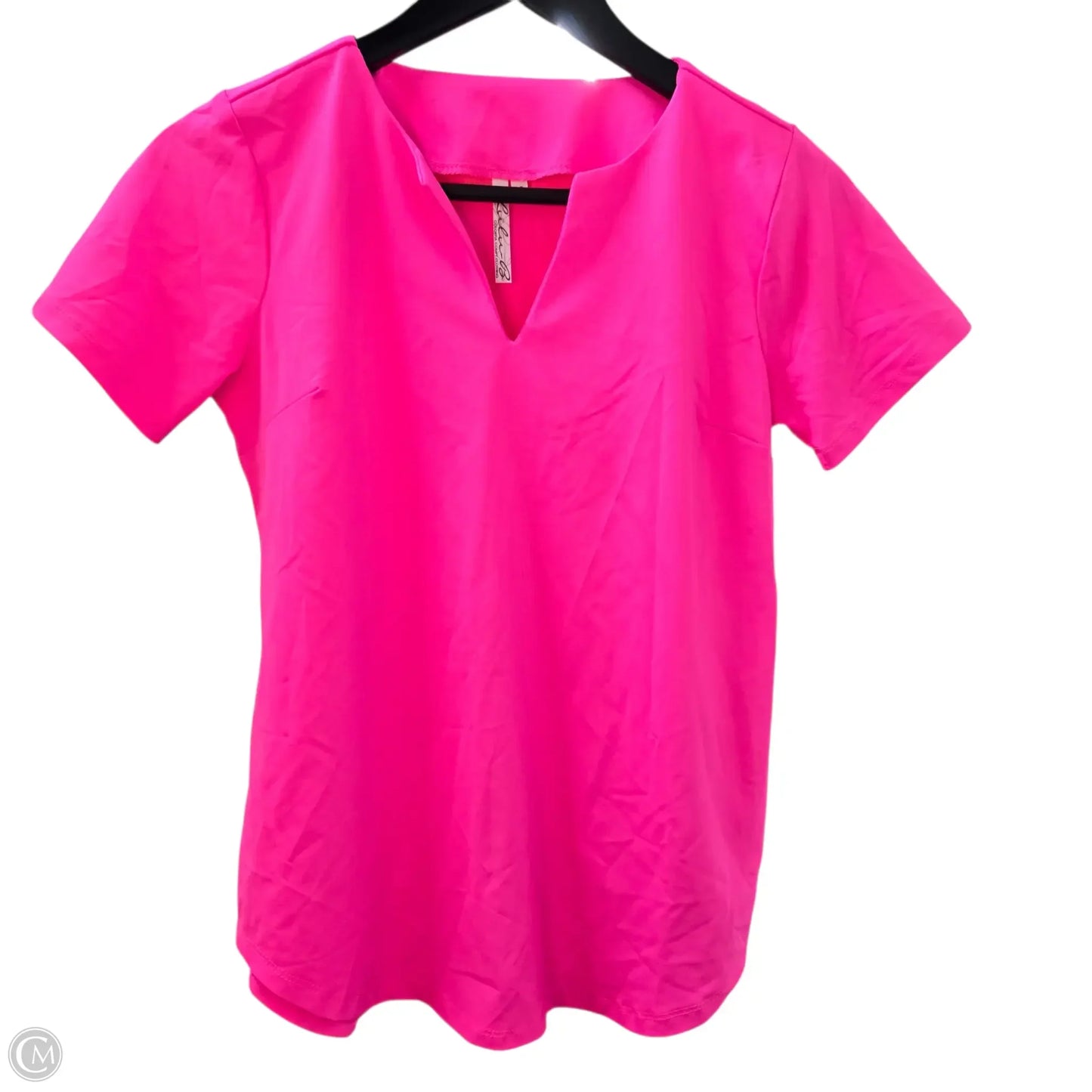 Top Short Sleeve Basic By Lulu B In Pink, Size: S