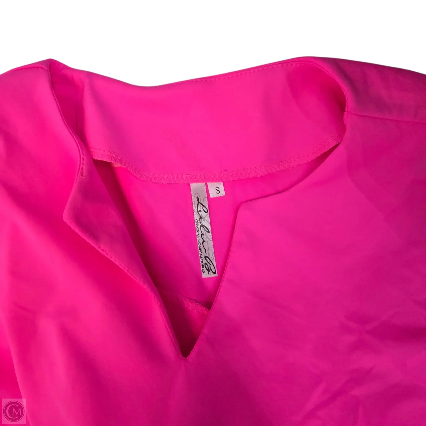 Top Short Sleeve Basic By Lulu B In Pink, Size: S