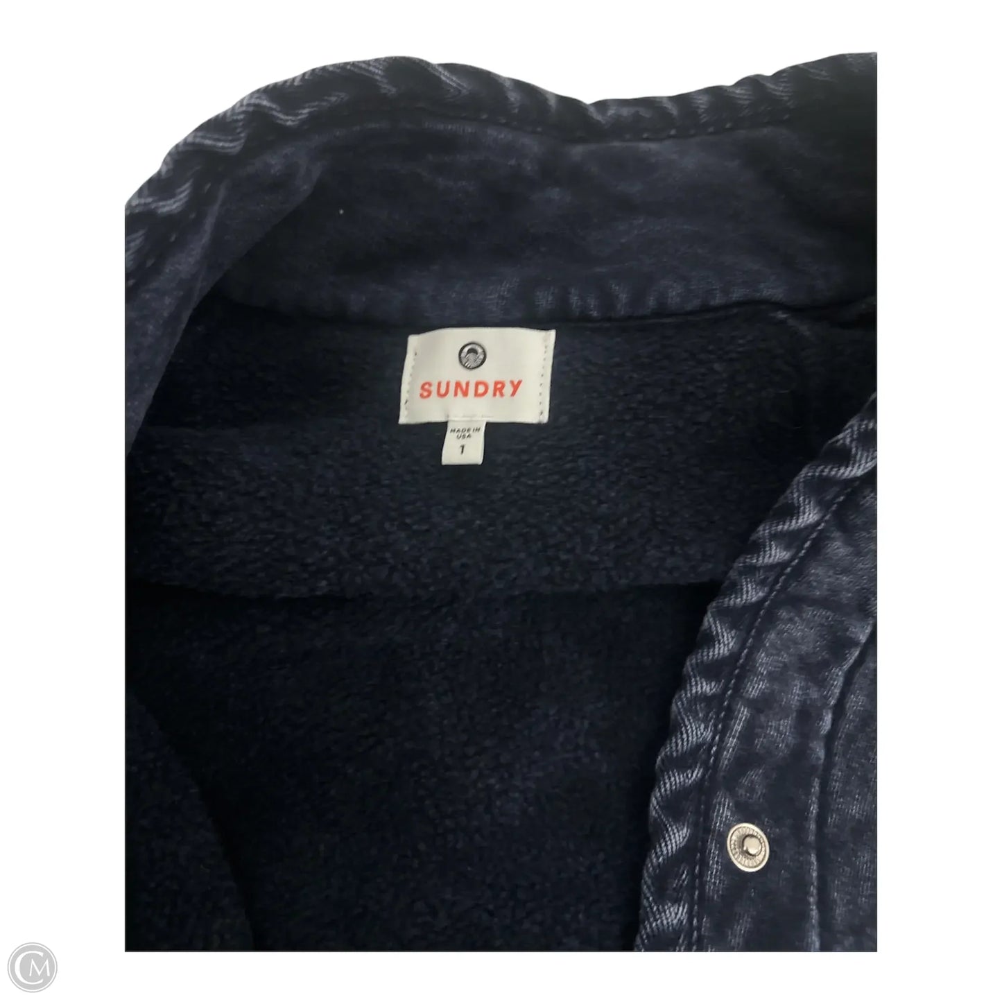 Jacket Denim By Sundry In Blue, Size: S