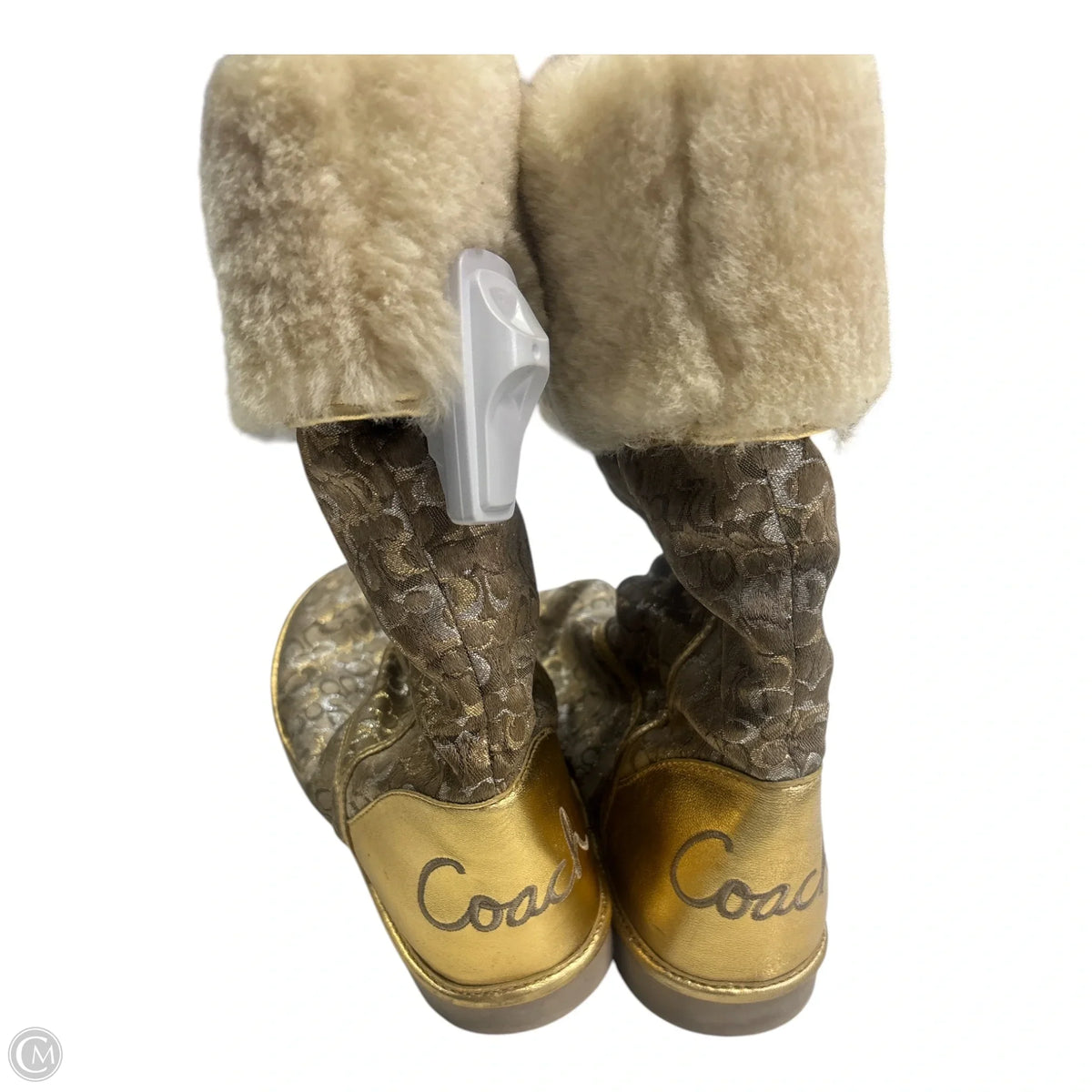 Boots Designer By Coach In Gold, Size: 8