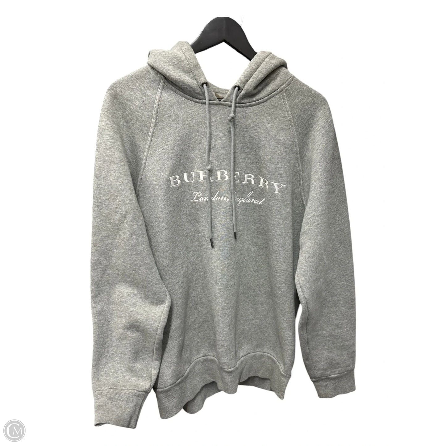 Sweatshirt Luxury Designer By Burberry In Grey, Size: M