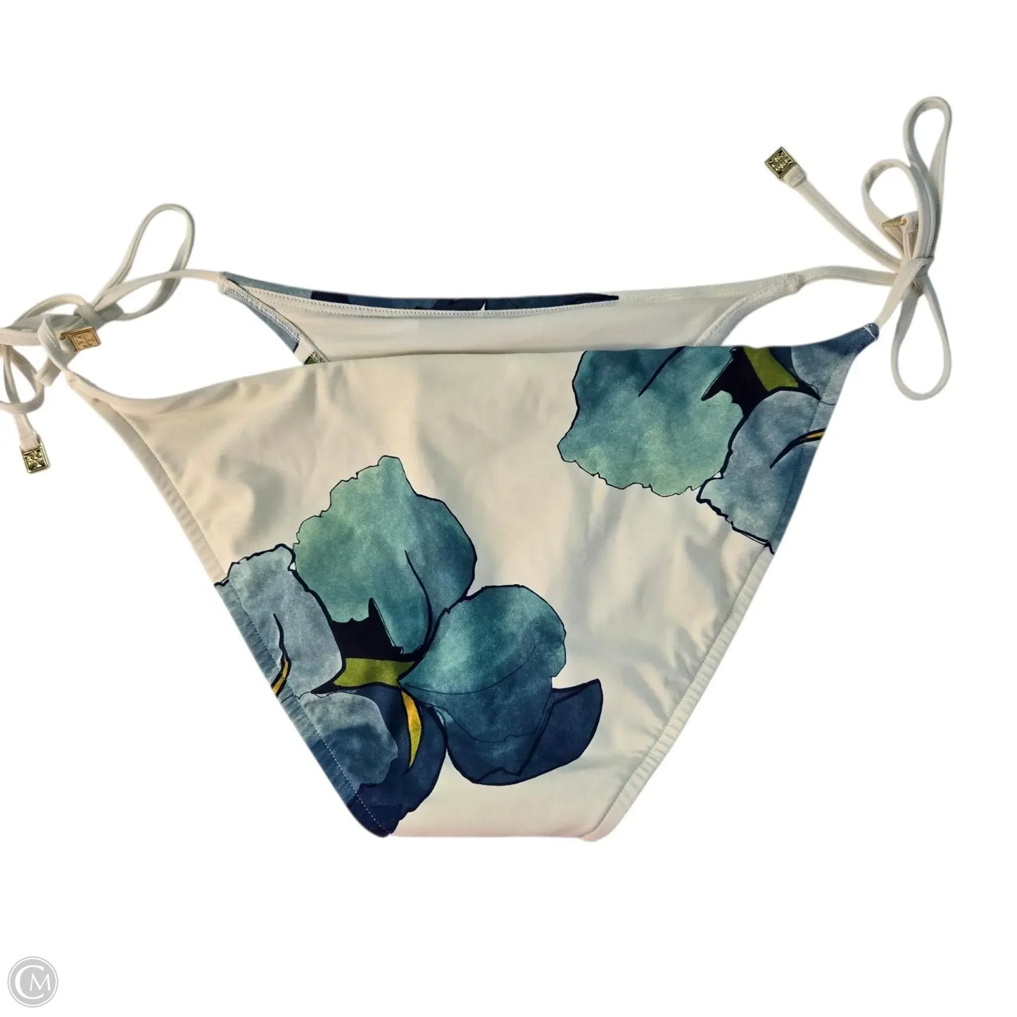 Swimsuit Designer By Tory Burch In Blue & Cream, Size: M