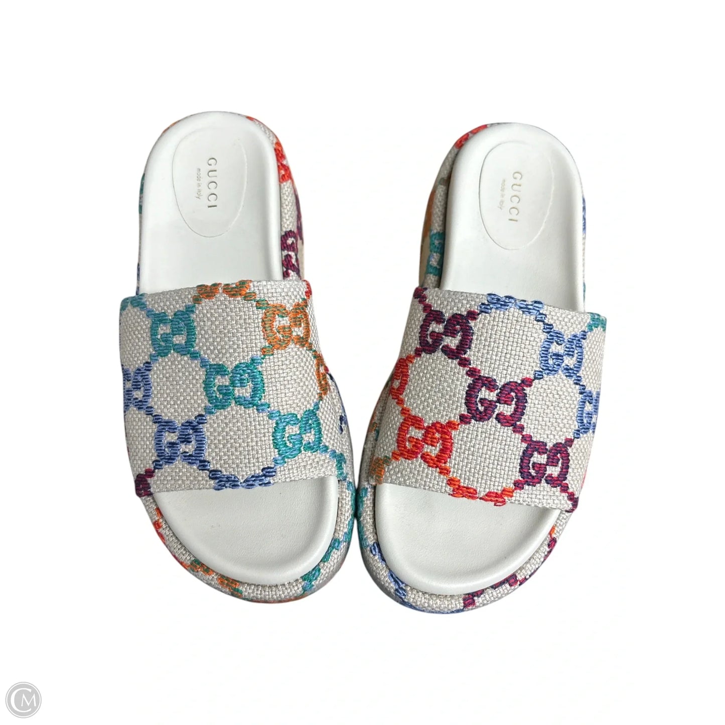 Sandals Luxury Designer By Gucci In Multi-colored