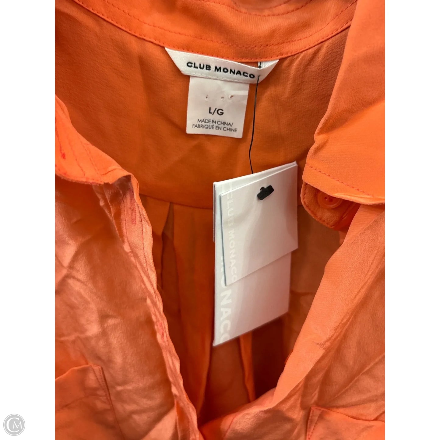 Top Long Sleeve Basic By Club Monaco In Orange, Size: L
