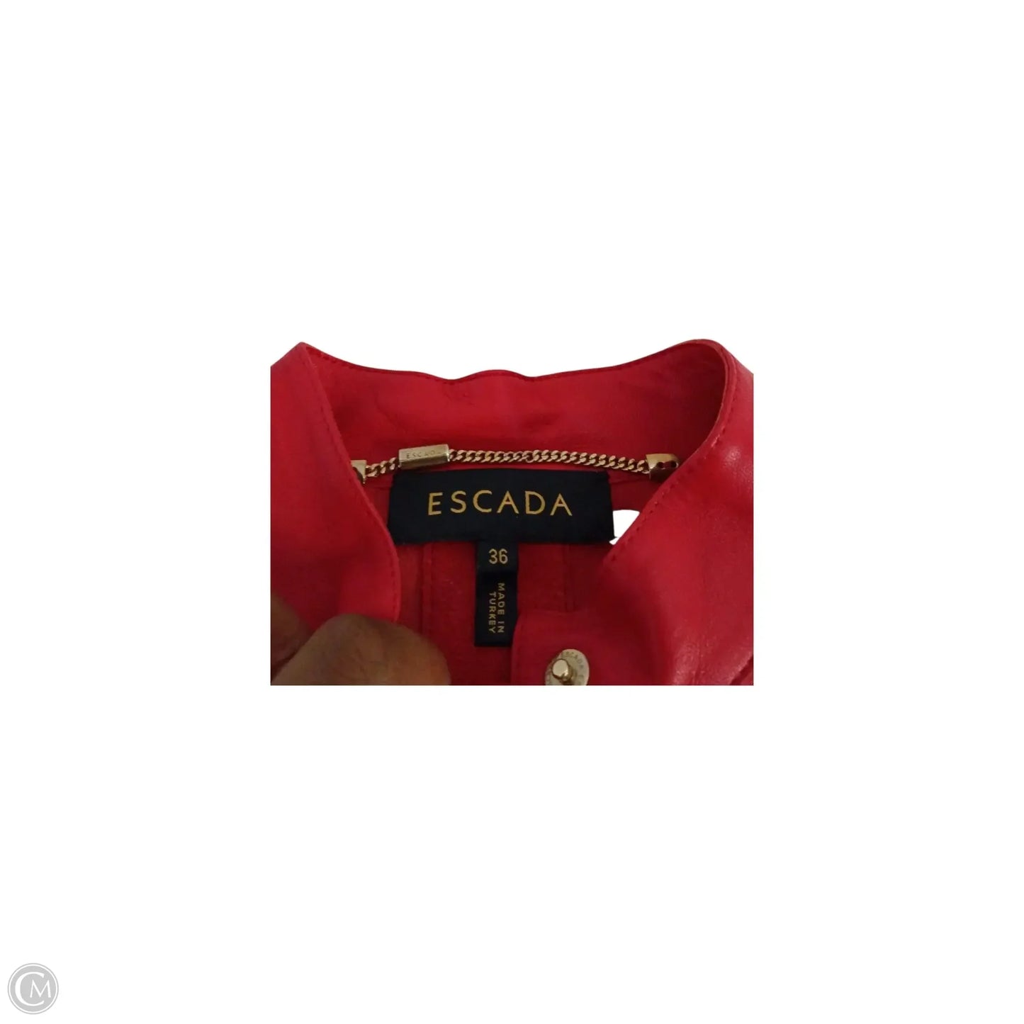 Jacket Designer By Escada In Red, Size: Sp