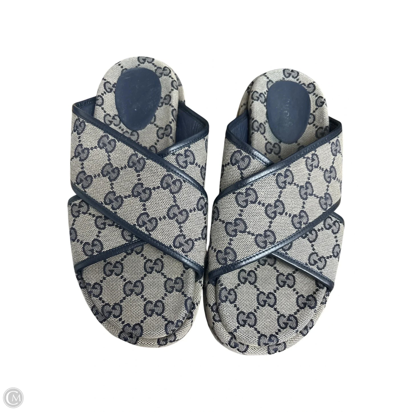 Sandals Luxury Designer By Gucci In Blue