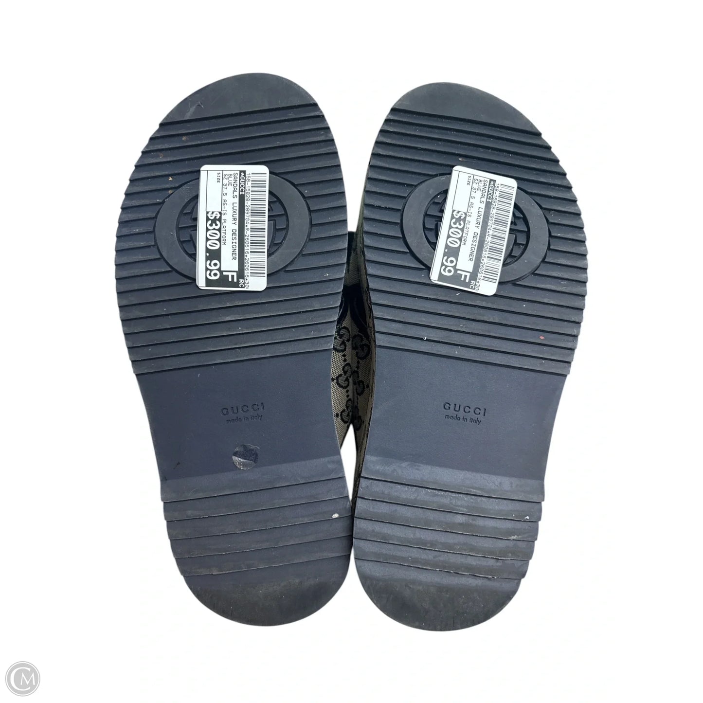Sandals Luxury Designer By Gucci In Blue