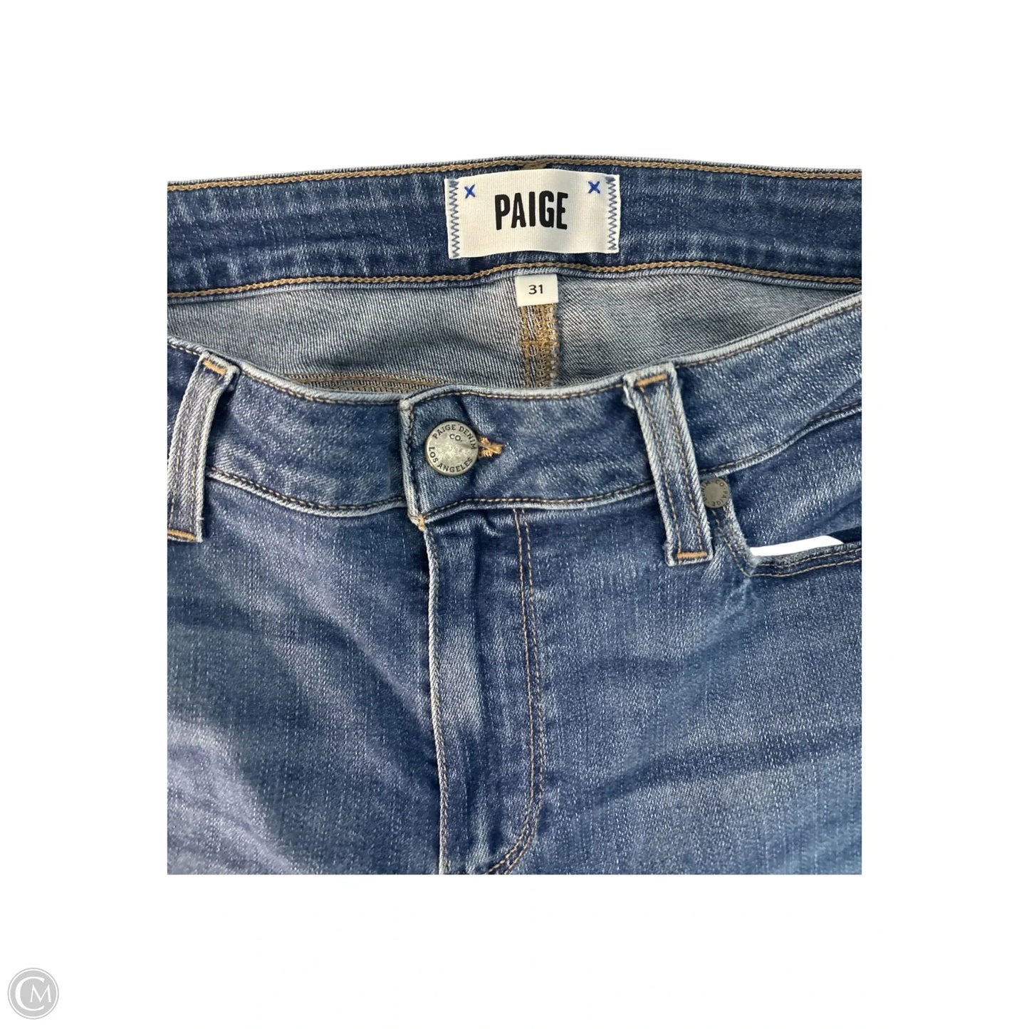 Jeans Skinny By Paige In Blue, Size: 12