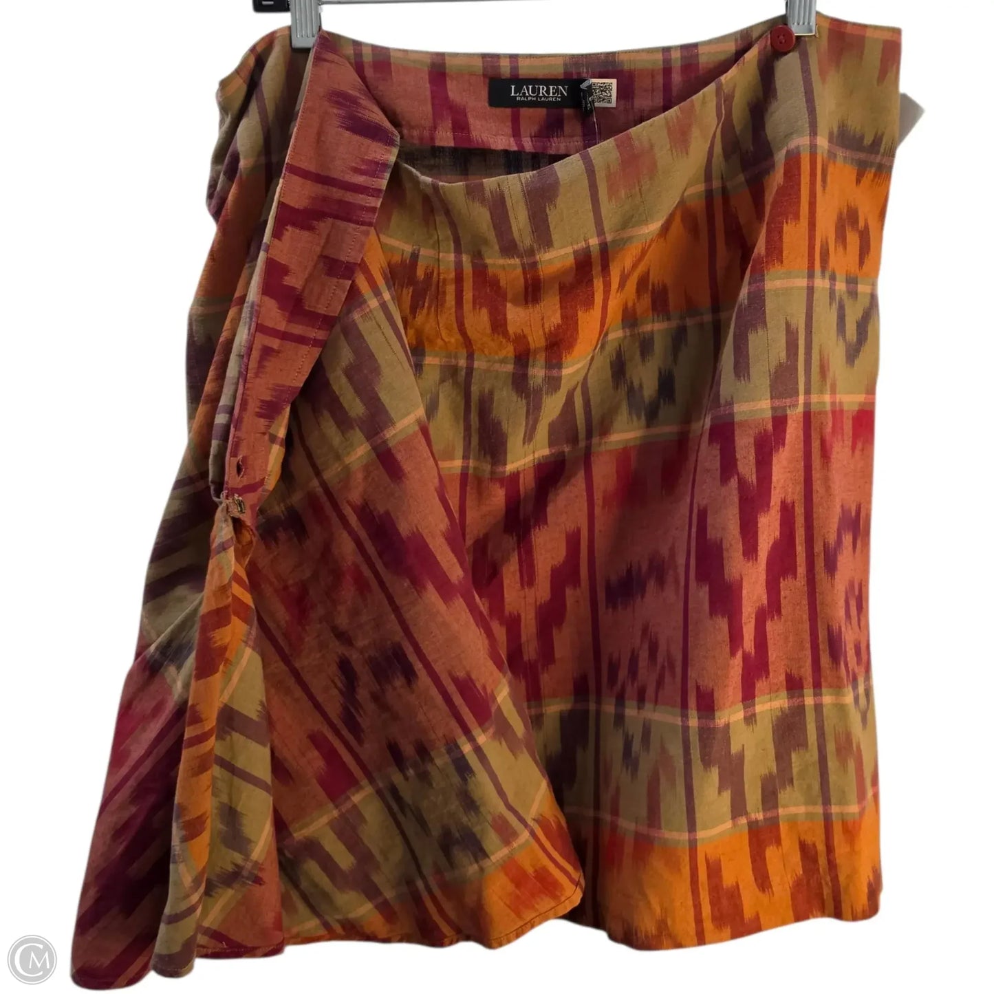 Skirt Midi By Lauren By Ralph Lauren In Plaid Pattern, Size: 14