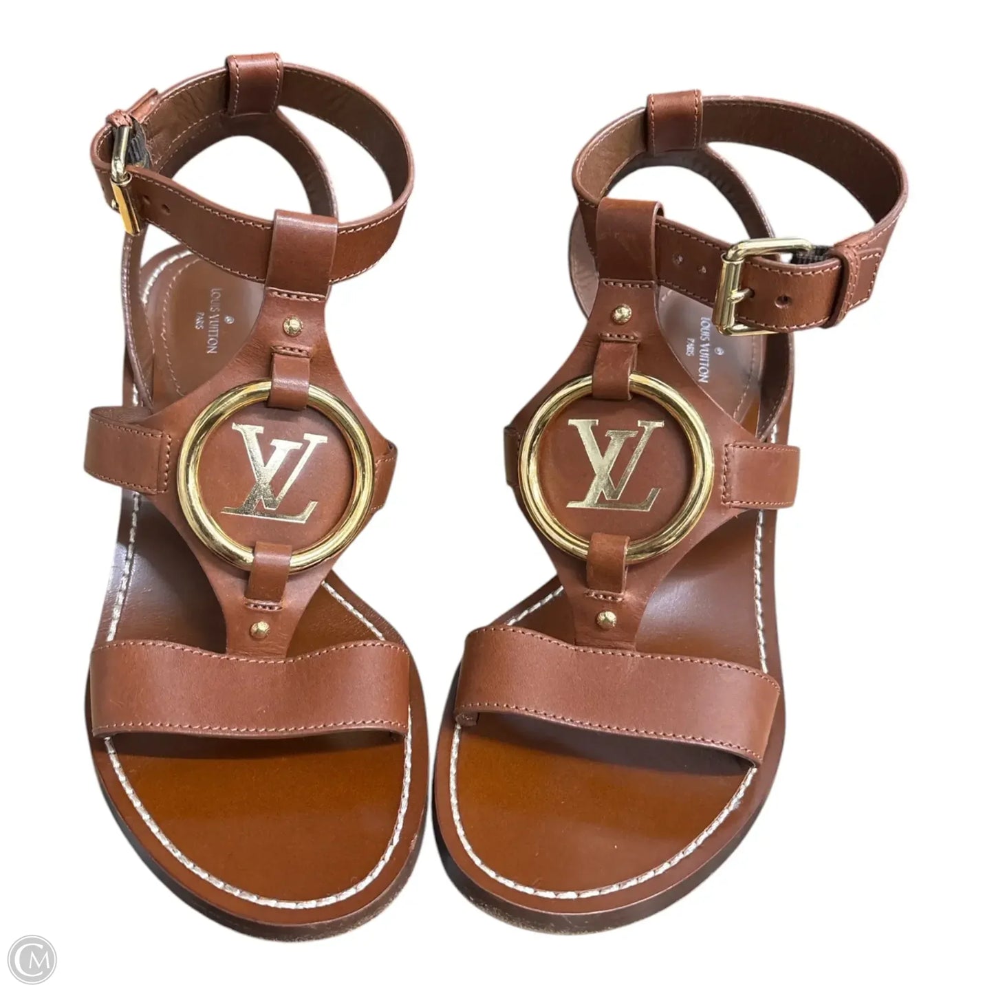 Sandals Luxury Designer By Louis Vuitton In Brown