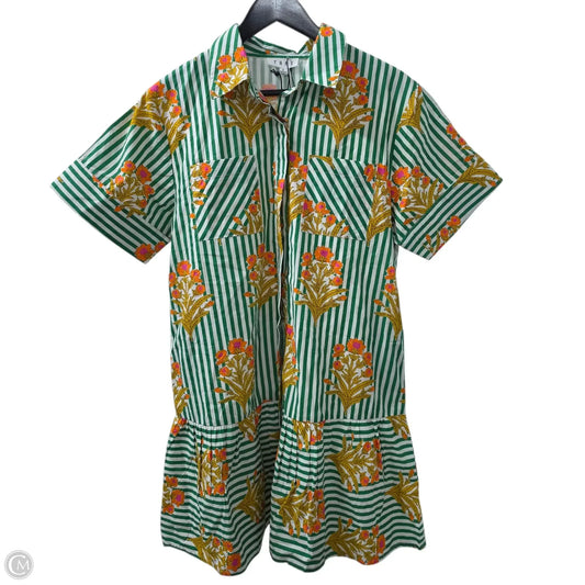 Dress Casual Midi By Clothes Mentor In Green & Orange, Size: S