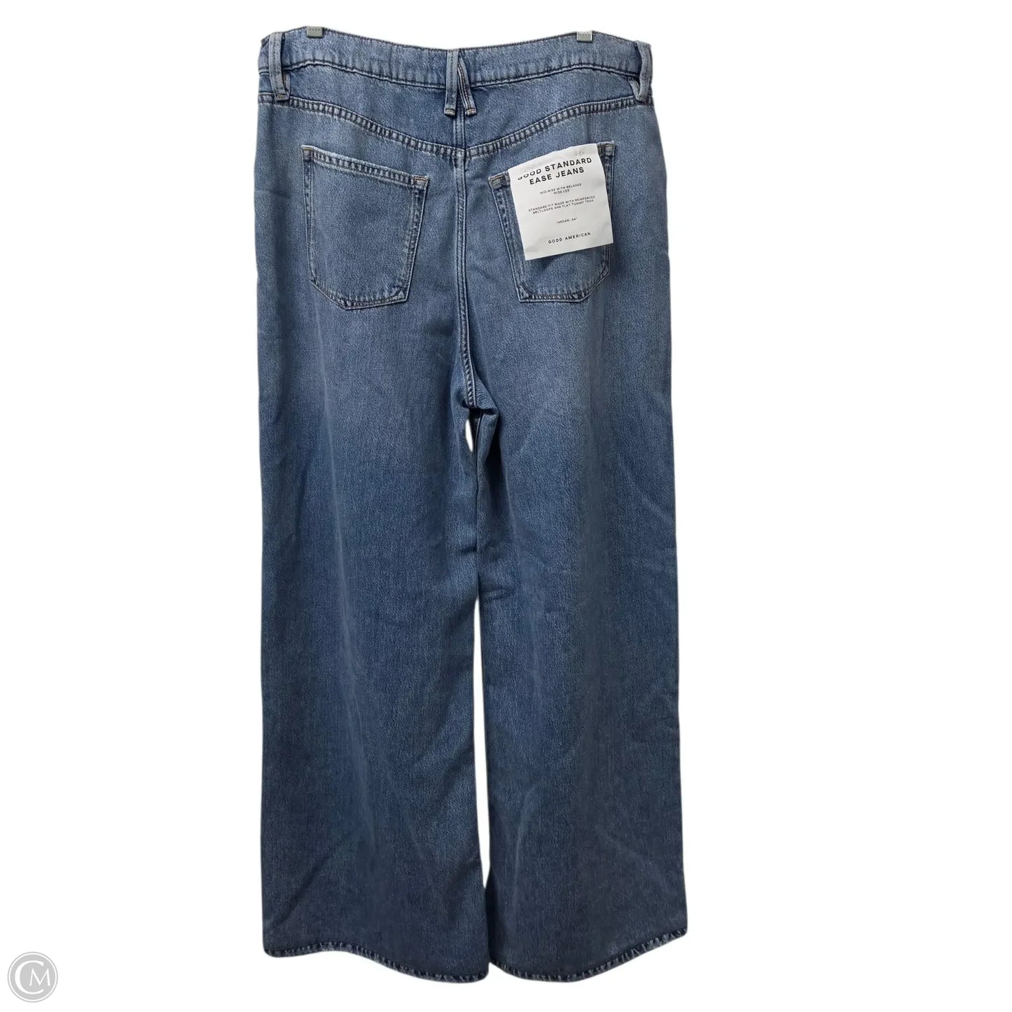 Jeans Wide Leg By Good American In Blue, Size: 8
