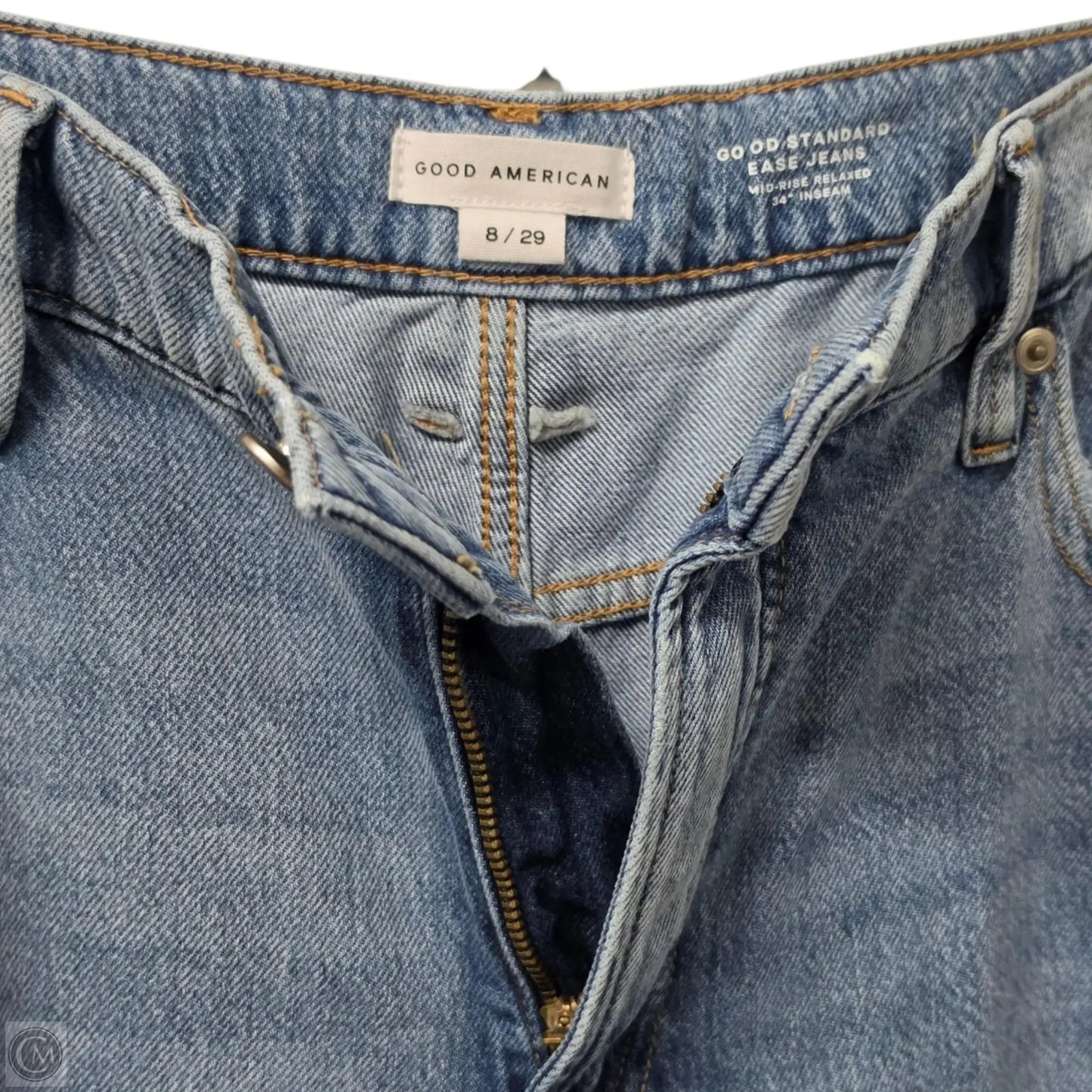 Jeans Wide Leg By Good American In Blue, Size: 8