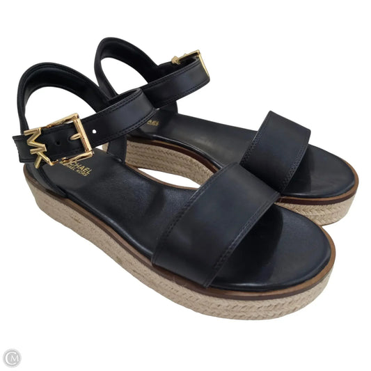 Sandals Flats By Michael By Michael Kors In Black, Size: 8