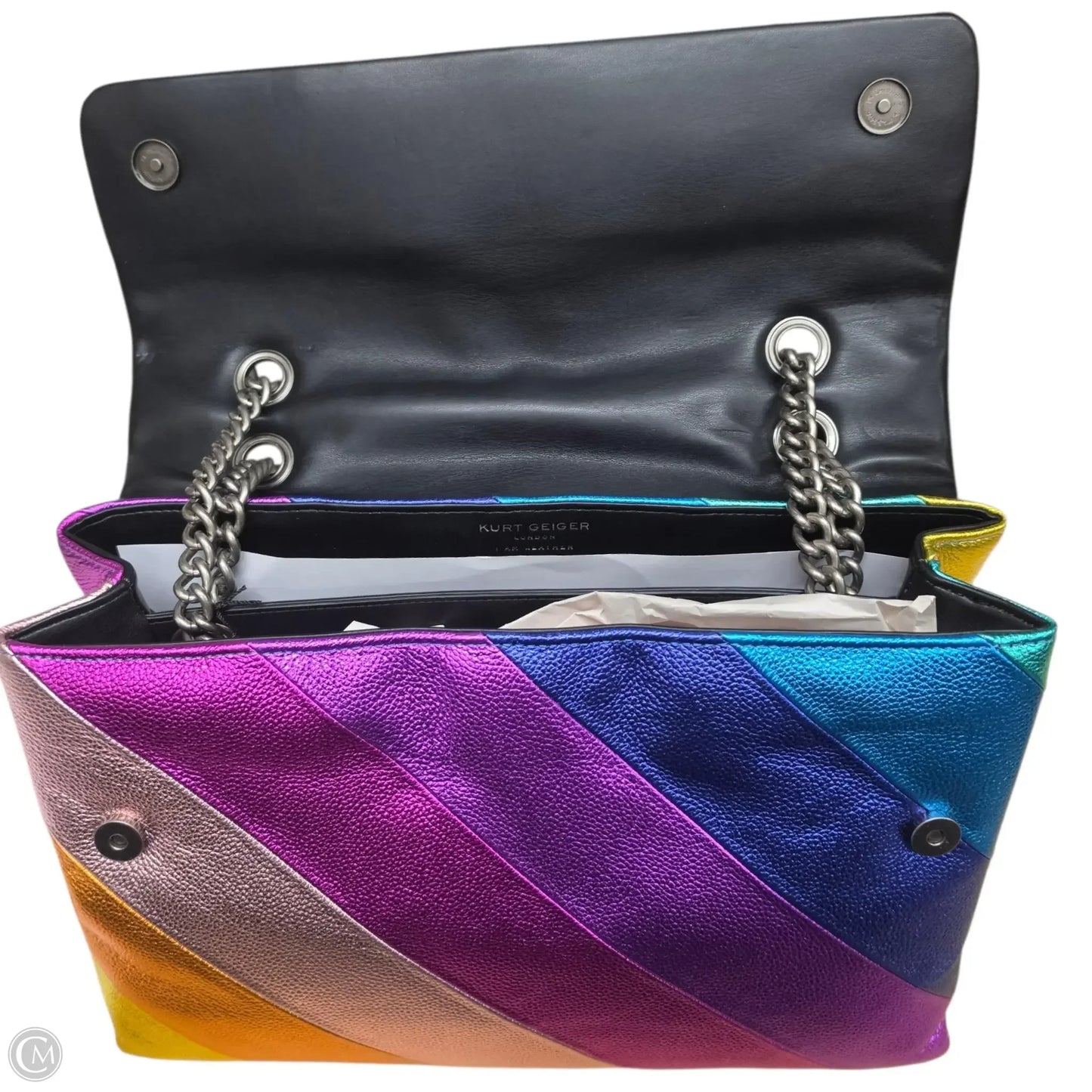 Handbag Leather By Kurt Geiger London, Size: Large