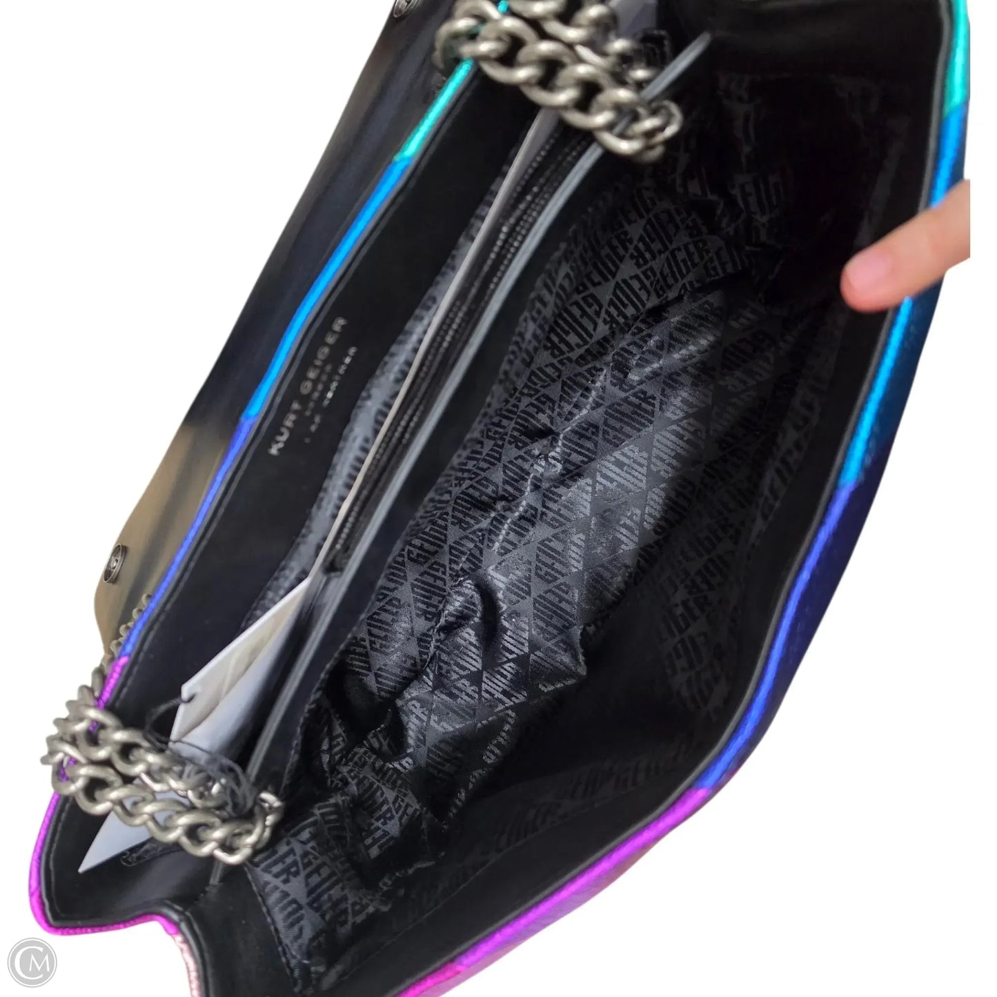 Handbag Leather By Kurt Geiger London, Size: Large