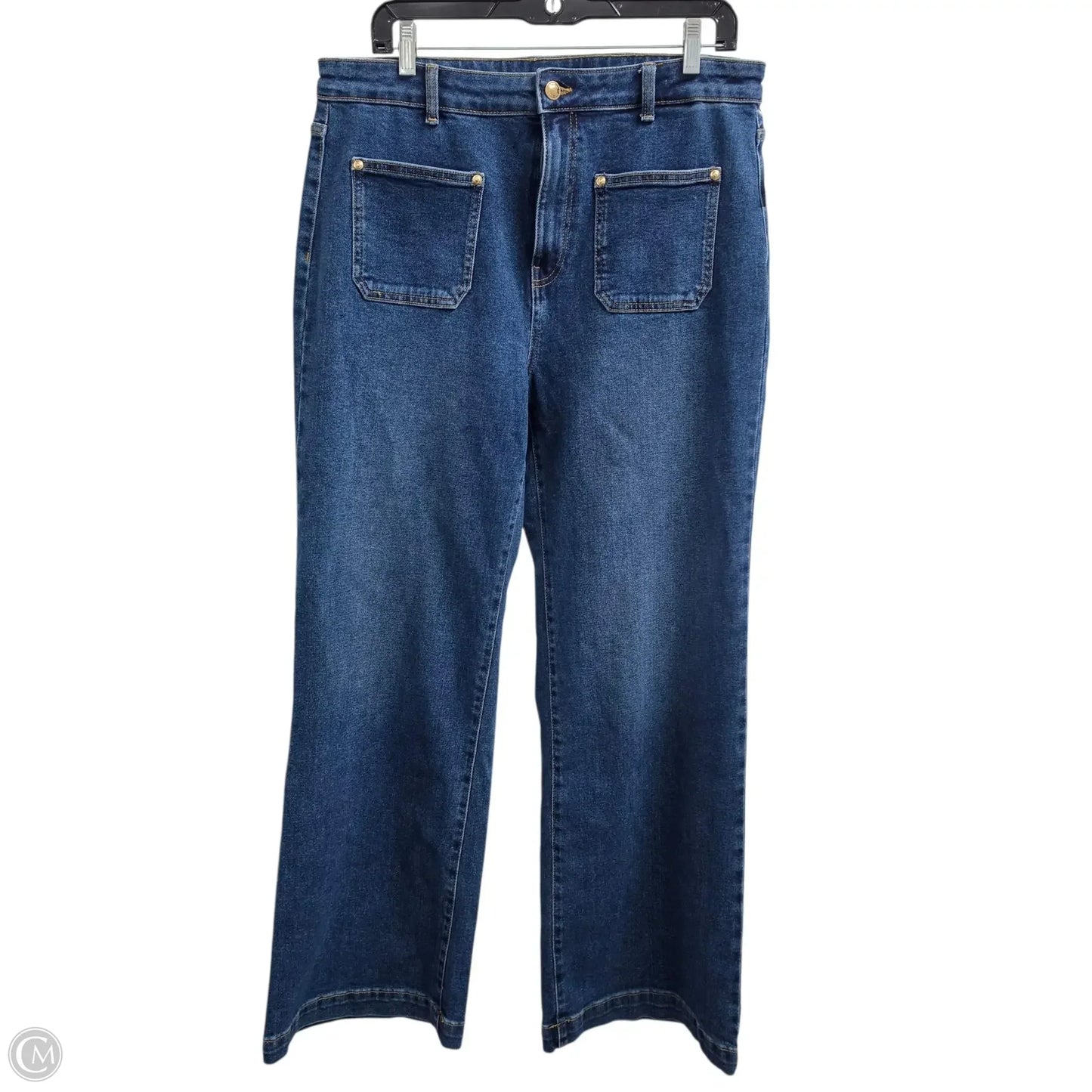 Jeans Wide Leg By Michael By Michael Kors In Blue, Size: 14