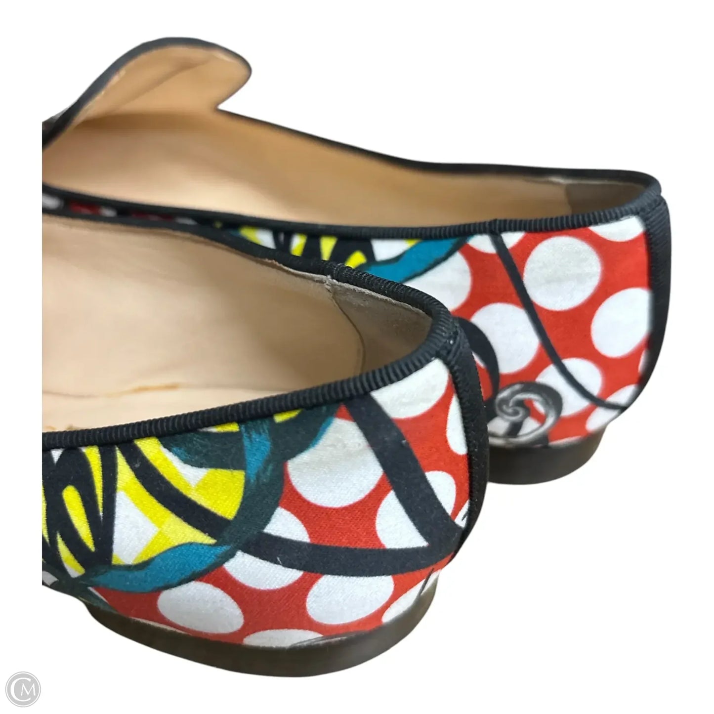 Shoes Luxury Designer By Christian Louboutin In Red & White, Size: